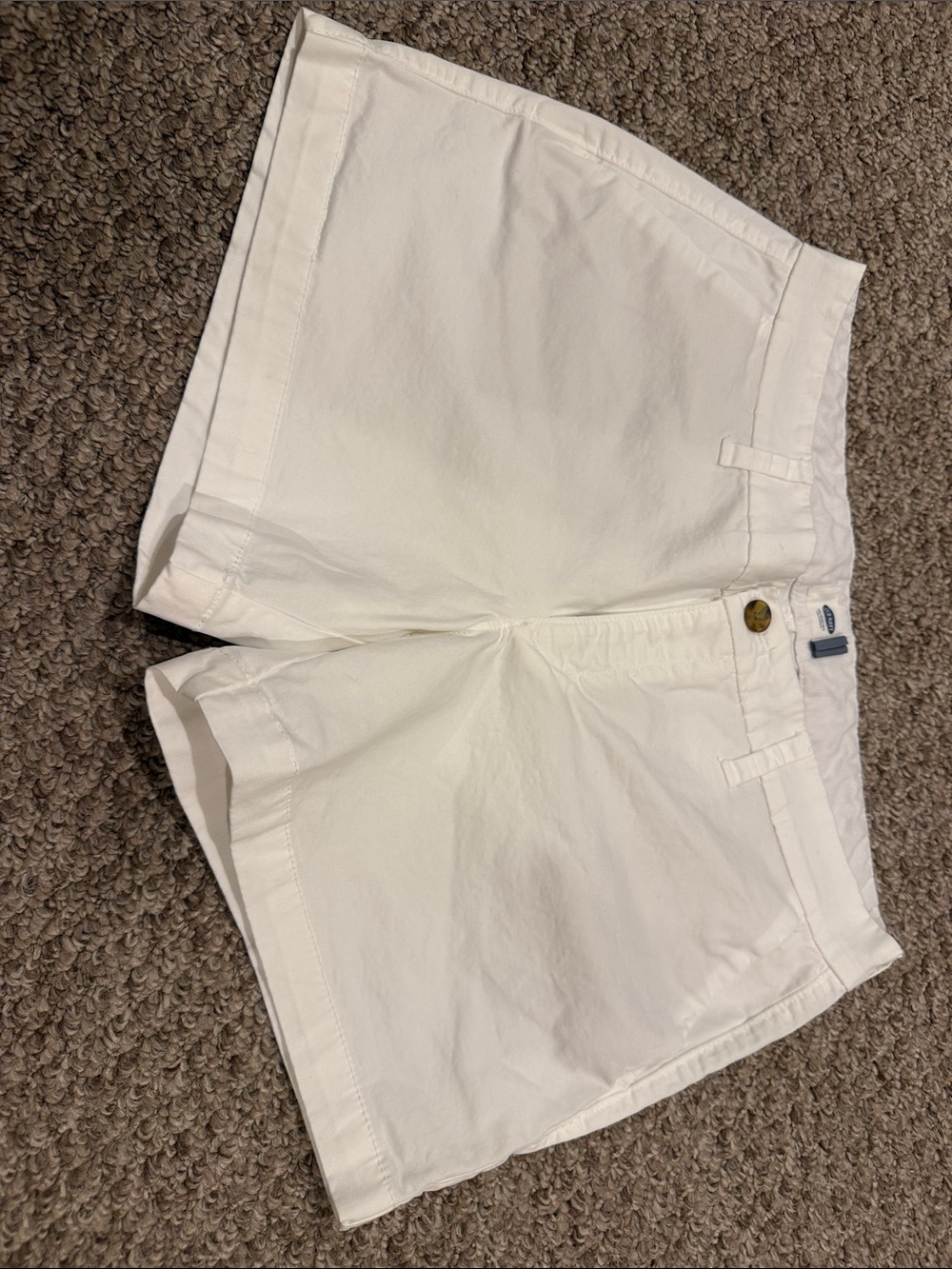 Old Navy White Women's Bermuda Shorts with Front Pockets